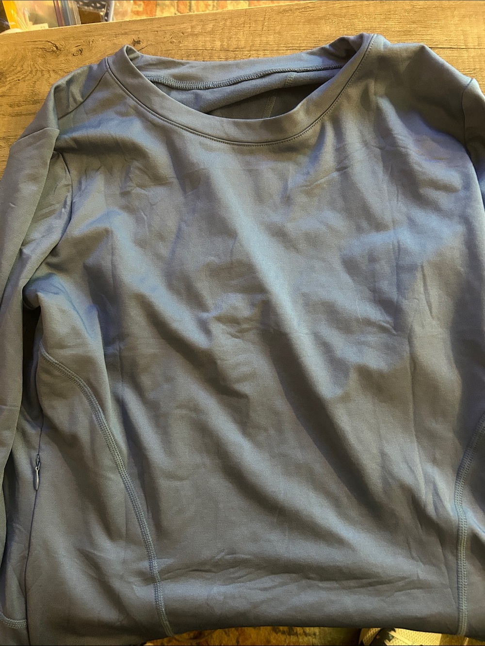 Loovoo brand- Lightweight Long Sleeve athletic Top in beautiful Blue color